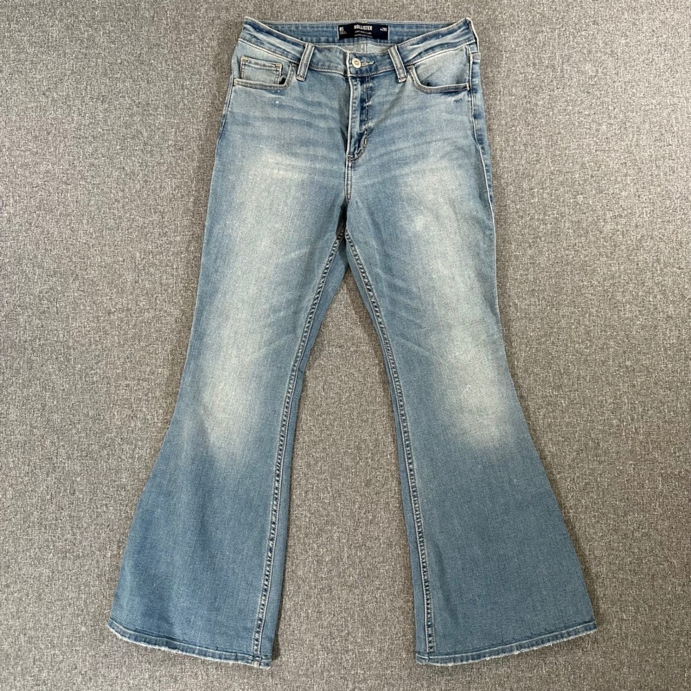 Hollister Jeans Womens 8S High-Rise Flare Light Blue Classic Stretch W29S